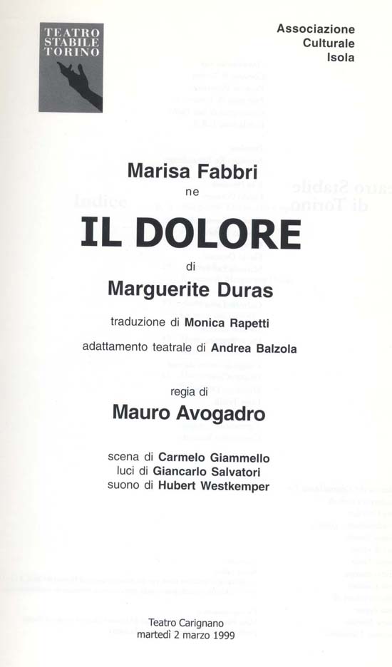 Dolore progr front