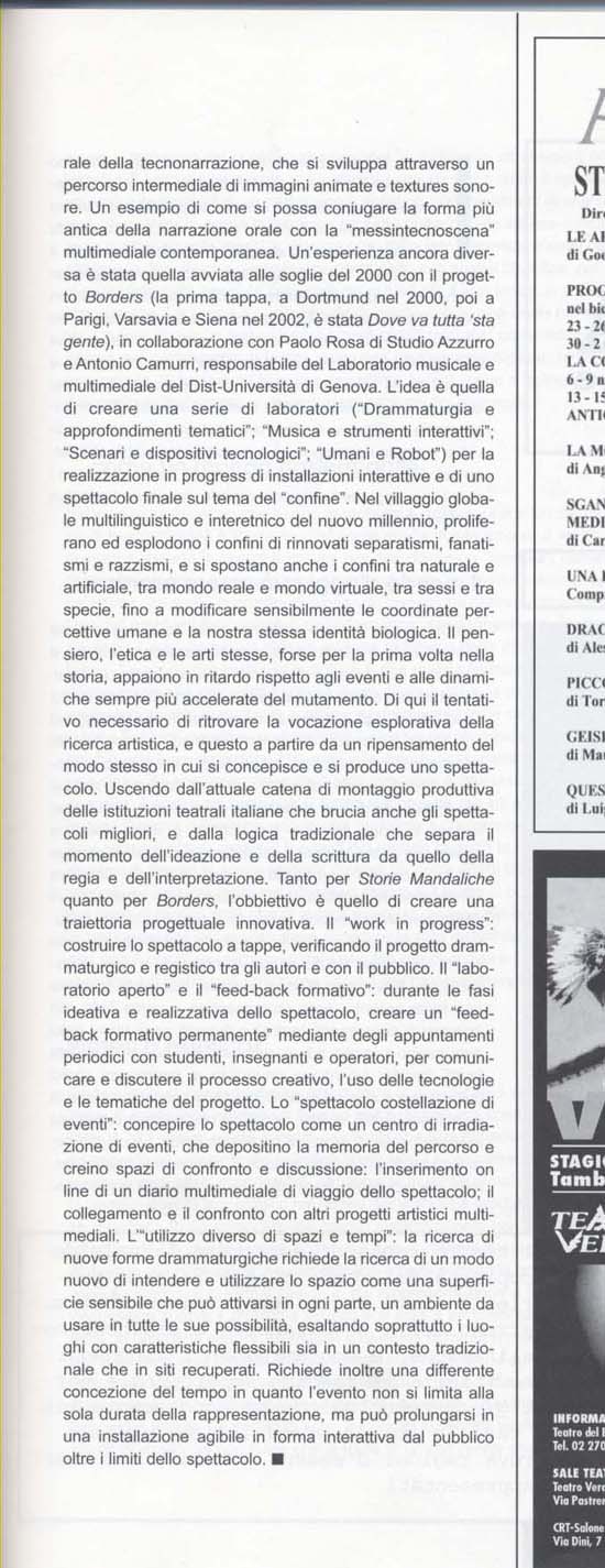 Hystrio 10.03 articolo Drammaturgia multimediale p.2