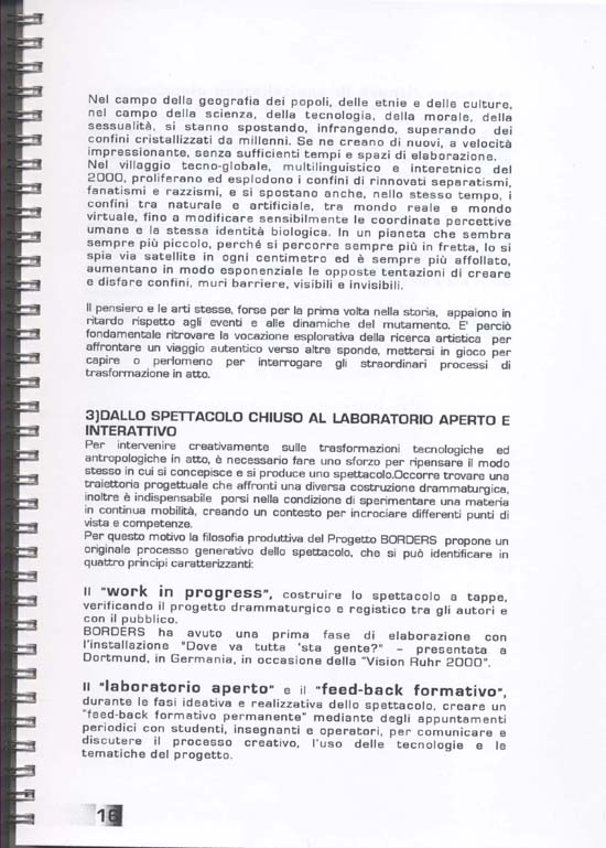 BORDERS 2000 progetto p.3 (Le Serre)