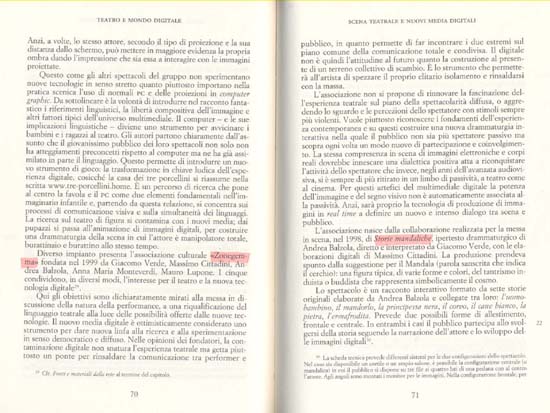 SM A.Pizzo, TEATRO E MONDO DIGITALE, 2003, testo 1